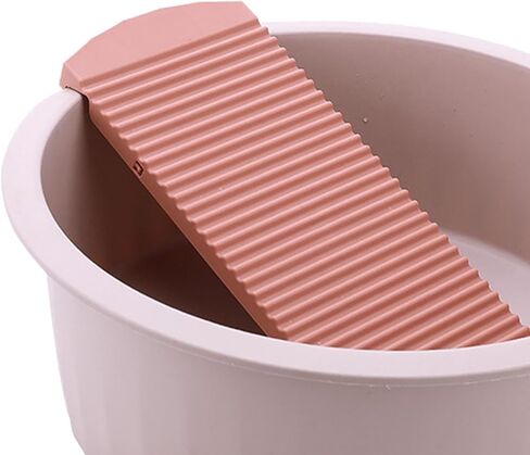 Washboard Basin for Hand Washing Clothes Washing Supplies Compact Lightweight Washing Clothes Laundry Basin for Shirt Outdoor, Pink in Saudi Arabia