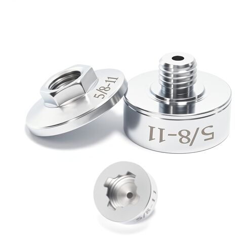 طقم محول خيط XLOCK إلى 5/8 بوصة - 11 - مطحنة زاوية من الفولاذ المقاوم للصدأ تحويل سريع التغيير لشفرات المنشار/الأقراص البولندية/اللقم الأساسية الماسية، تتضمن صامولة قفل الحافة، أداة تحويل XLOCK in Kuwait