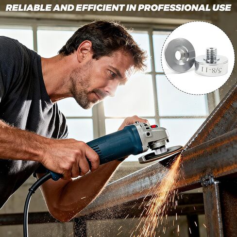 طقم محول خيط XLOCK إلى 5/8 بوصة - 11 - مطحنة زاوية من الفولاذ المقاوم للصدأ تحويل سريع التغيير لشفرات المنشار/الأقراص البولندية/اللقم الأساسية الماسية، تتضمن صامولة قفل الحافة، أداة تحويل XLOCK in Kuwait