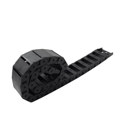Cninba13 1pc 18X50mm Plastic Meter Drag Chain Adjustable Cable Wire Carrier Nylon Black in Saudi Arabia