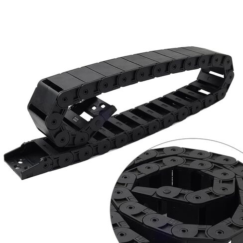 Cninba13 1pc 18X50mm Plastic Meter Drag Chain Adjustable Cable Wire Carrier Nylon Black in Saudi Arabia