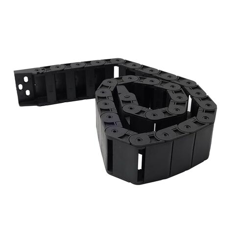 Cninba13 1pc 18X50mm Plastic Meter Drag Chain Adjustable Cable Wire Carrier Nylon Black in Saudi Arabia