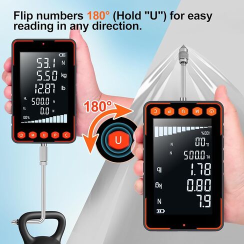 مقياس سحب الزناد، مقياس قوة سحب الوزن، شاشة LCD كبيرة جدًا 500N مع N كجم رطل، أوضاع الذروة التلقائية في الوقت الحقيقي، برامج البيانات، شهادة المعايرة، مقياس سحب الزناد الرقمي in Kuwait