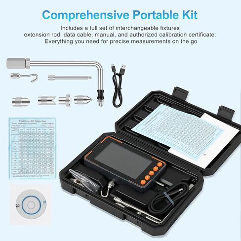 مقياس سحب الزناد، مقياس قوة سحب الوزن، شاشة LCD كبيرة جدًا 500N مع N كجم رطل، أوضاع الذروة التلقائية في الوقت الحقيقي، برامج البيانات، شهادة المعايرة، مقياس سحب الزناد الرقمي in Kuwait