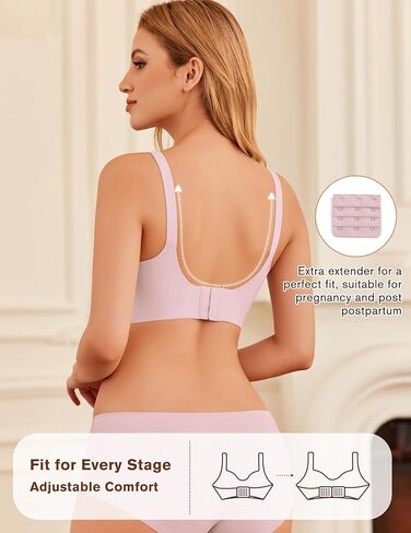 Ekouaer Nursing Bra Wavy Breastfeeding Bras for Women Seamless Maternity Support Wireless Pregnancy Sleep Bralette in Saudi Arabia