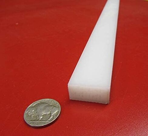 شريط مستطيل أبيض HDPE (بولي إيثيلين عالي الكثافة) .500 بوصة (1/2 بوصة) × 1.00 بوصة (1 بوصة) × 48 بوصة 2 قطعة in Saudi Arabia