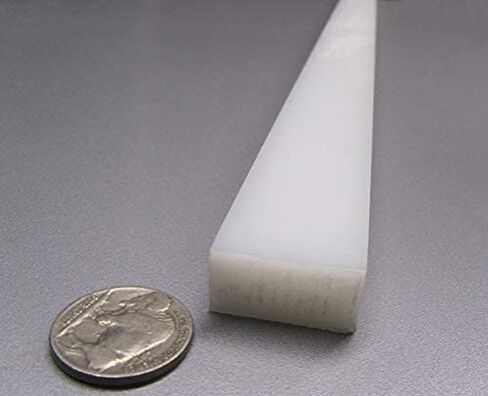 شريط مستطيل أبيض HDPE (بولي إيثيلين عالي الكثافة) .500 بوصة (1/2 بوصة) × 1.00 بوصة (1 بوصة) × 48 بوصة 2 قطعة in Saudi Arabia