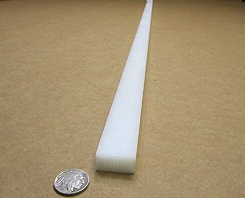 شريط مستطيل أبيض HDPE (بولي إيثيلين عالي الكثافة) .500 بوصة (1/2 بوصة) × 1.00 بوصة (1 بوصة) × 48 بوصة 2 قطعة in Saudi Arabia
