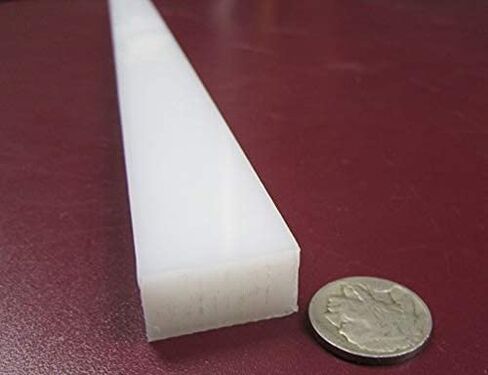 شريط مستطيل أبيض HDPE (بولي إيثيلين عالي الكثافة) .500 بوصة (1/2 بوصة) × 1.00 بوصة (1 بوصة) × 48 بوصة 2 قطعة in Saudi Arabia