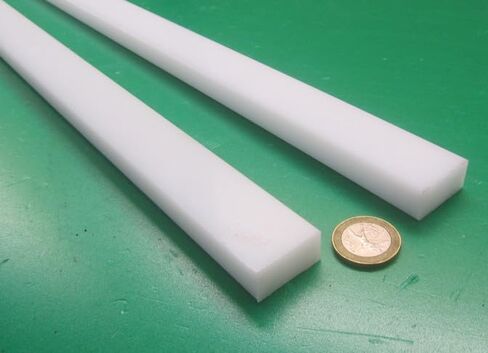 شريط مستطيل أبيض HDPE (بولي إيثيلين عالي الكثافة) .500 بوصة (1/2 بوصة) × 1.00 بوصة (1 بوصة) × 48 بوصة 2 قطعة in Saudi Arabia