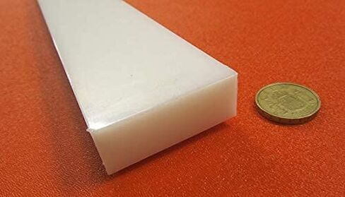 White HDPE (High Density Polyethylene) Rectangular Bar .750" (3/4") x 2.00" (2") x 48" 1 pc in Saudi Arabia