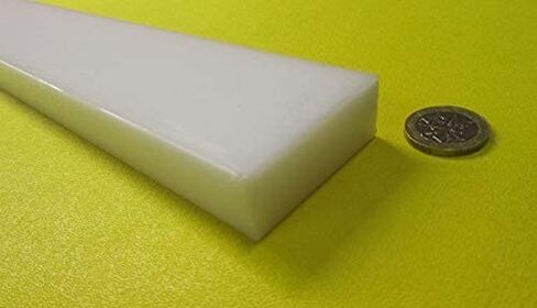 White HDPE (High Density Polyethylene) Rectangular Bar .750" (3/4") x 2.00" (2") x 48" 1 pc in Saudi Arabia