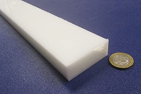 White HDPE (High Density Polyethylene) Rectangular Bar .750" (3/4") x 2.00" (2") x 48" 1 pc in Saudi Arabia