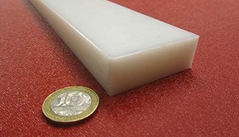 White HDPE (High Density Polyethylene) Rectangular Bar .750" (3/4") x 2.00" (2") x 48" 1 pc in Saudi Arabia