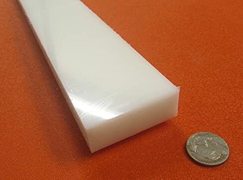 White HDPE (High Density Polyethylene) Rectangular Bar .750" (3/4") x 2.00" (2") x 48" 1 pc in Saudi Arabia