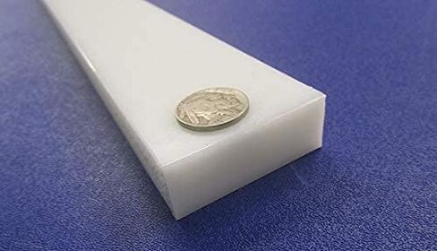White HDPE (High Density Polyethylene) Rectangular Bar .750" (3/4") x 2.00" (2") x 48" 1 pc in Saudi Arabia