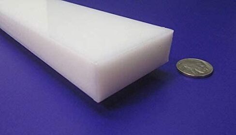 White HDPE (High Density Polyethylene) Rectangular Bar .750" (3/4") x 2.00" (2") x 48" 1 pc in Saudi Arabia