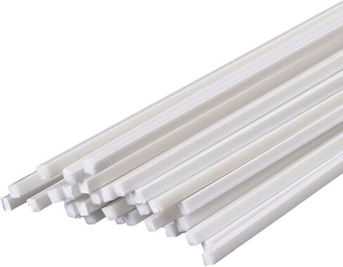 ABS Plastic Square Bars Rod 6Kinds Diameter Optional for Architectural Model Making DIY White,Side Length:4mm(1pcs) in Saudi Arabia