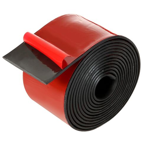 CYEAH Solid Neoprene Rubber Strips with Adhesive Backing, 1/8" Thick X 3" Wide X 10' Long Rubber Sheet, Self Adhesive Rubbers Rolls for Gaskets DIY Material Supports Leveling Bumpers Abrasion Flooring in Saudi Arabia