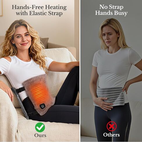 وسادة تدفئة لاسلكية لتخفيف آلام الظهر والتشنجات، وسادة تدفئة محمولة مقاس 12 × 24 بوصة مع أشرطة قابلة للتعديل، هدايا وسادة تسخين تعمل بالبطارية، 3 مستويات للحرارة لتخفيف آلام الظهر والكتف والساقين in Kuwait