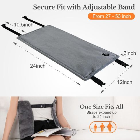 وسادة تدفئة لاسلكية لتخفيف آلام الظهر والتشنجات، وسادة تدفئة محمولة مقاس 12 × 24 بوصة مع أشرطة قابلة للتعديل، هدايا وسادة تسخين تعمل بالبطارية، 3 مستويات للحرارة لتخفيف آلام الظهر والكتف والساقين in Kuwait