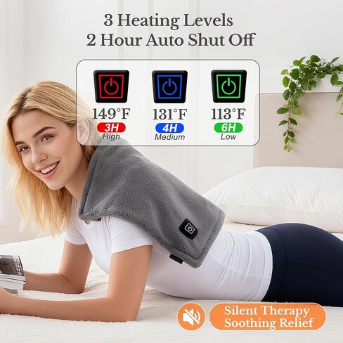 وسادة تدفئة لاسلكية لتخفيف آلام الظهر والتشنجات، وسادة تدفئة محمولة مقاس 12 × 24 بوصة مع أشرطة قابلة للتعديل، هدايا وسادة تسخين تعمل بالبطارية، 3 مستويات للحرارة لتخفيف آلام الظهر والكتف والساقين in Kuwait