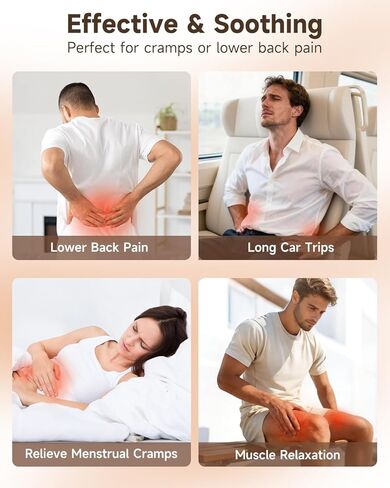 Cordless Heating Pad with Massager for Back Pain Relief, Portable Wearable Heat Belt for Lower Back 8000mAh Rechargeable Wireless Electric with 3 Heat 3 Vibration, Gifts for Women Men Mom Dad Seniors in Kuwait