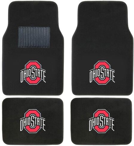 مجموعة سجادات أرضية السجاد AAC FANMATS NCAA مع مساند للرأس لمحبي ولاية أوهايو بوكس ​​مرخصة رسميًا (6 قطع) in Kuwait
