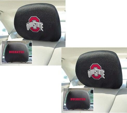 مجموعة سجادات أرضية السجاد AAC FANMATS NCAA مع مساند للرأس لمحبي ولاية أوهايو بوكس ​​مرخصة رسميًا (6 قطع) in Kuwait