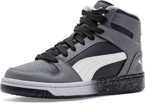 حذاء رياضي PUMA Kids Boys Rebound Layup Lo Nubuck برباط كاجوال - رمادي in Kuwait