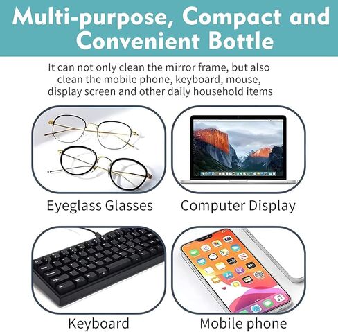 مزيل خدوش النظارات (100 مل * قطعتين)، مزيل خدوش العدسات لنظارات العين، مزيل خدوش النظارات، مزيل خدوش العدسات، أساسيات الجيب والسفر، بخاخ منظف زجاج العين. in Kuwait