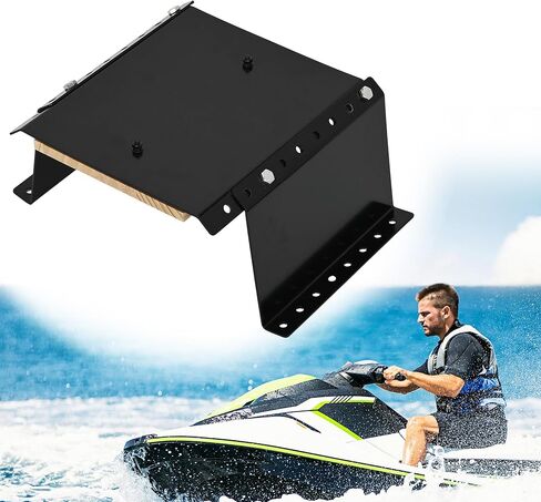 MJ-1-DP Outboard Jack Plate, 4'' Setback Small Engine Jack Plates for Outboard Motors up to 35HP, Adjustable Jackplate with Wooden Mounting Block, Manual Add Distance Between Engine and Transom in Kuwait