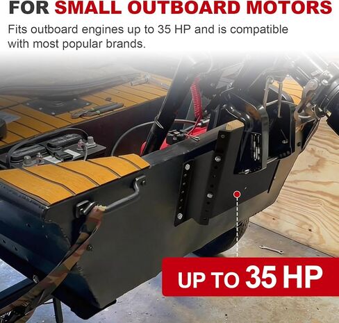 لوحة جاك محرك خارجي، لوحة جاك من سبائك الألومنيوم مقاس 4 بوصات، ارتفاع قابل للتعديل للمحرك الصغير حتى 35 حصان، يناسب قوارب جون/القابلة للنفخ in Kuwait