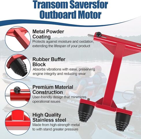 4-Stroke Transom Saver Motor Tote, Patented Motor Trailering Support, Fits for Mercury 75/90/115/200/225/250/300HP 4-Stroke Engines, Also New V6 175HP Engines in Saudi Arabia