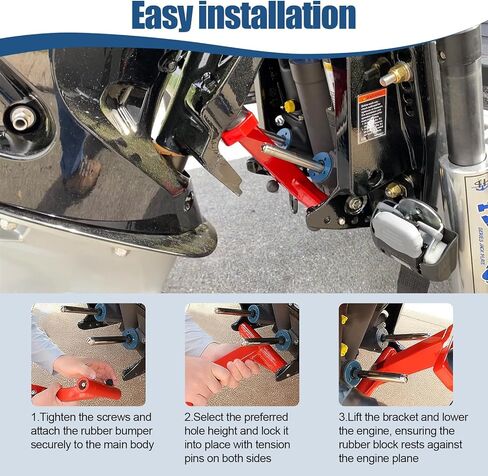 4-Stroke Transom Saver Motor Tote, Patented Motor Trailering Support, Fits for Mercury 75/90/115/200/225/250/300HP 4-Stroke Engines, Also New V6 175HP Engines in Saudi Arabia