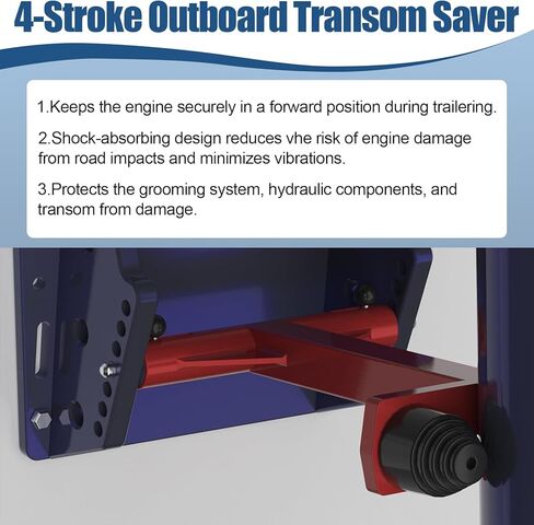 4-Stroke Transom Saver Motor Tote, Patented Motor Trailering Support, Fits for Mercury 75/90/115/200/225/250/300HP 4-Stroke Engines, Also New V6 175HP Engines in Saudi Arabia