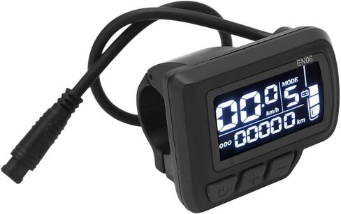 Drfeify EN06 LCD Electric Bike Display Meter with Connector for 22.2mm Handlebar Bike Speed Meter with Light Connector 6pin Wire 24V 36V 48V 60V in Saudi Arabia