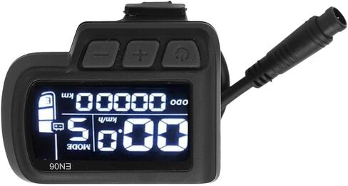 Drfeify EN06 LCD Electric Bike Display Meter with Connector for 22.2mm Handlebar Bike Speed Meter with Light Connector 6pin Wire 24V 36V 48V 60V in Saudi Arabia