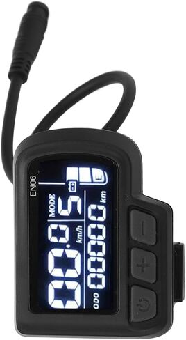 Drfeify EN06 LCD Electric Bike Display Meter with Connector for 22.2mm Handlebar Bike Speed Meter with Light Connector 6pin Wire 24V 36V 48V 60V in Saudi Arabia