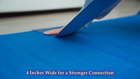 4"×42ft Heavy-Duty Nylon Cheer Mat Hook Loop Tape - Residue-Free Gym Mat Fastener for Tumbling/Wrestling/Gymnastics | Single Roll Carpet Bonded Foam Seams Repair & Gym Floor Accessories in Saudi Arabia