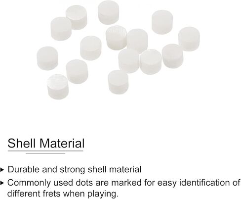 MECCANIXITY Inlay Dots Pearl Shell Fingerboard Dots Fret Inlay White 3x2mm for Guitar Bass Ukulele Banjo, Pack of 15 in Saudi Arabia