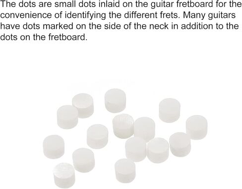 MECCANIXITY Inlay Dots Pearl Shell Fingerboard Dots Fret Inlay White 3x2mm for Guitar Bass Ukulele Banjo, Pack of 15 in Saudi Arabia