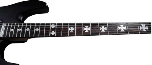 Iron Cross Maltease Cross Sticker Decal Inlay up to 24 Fret - 2 Pack - Silver Leaf in Saudi Arabia
