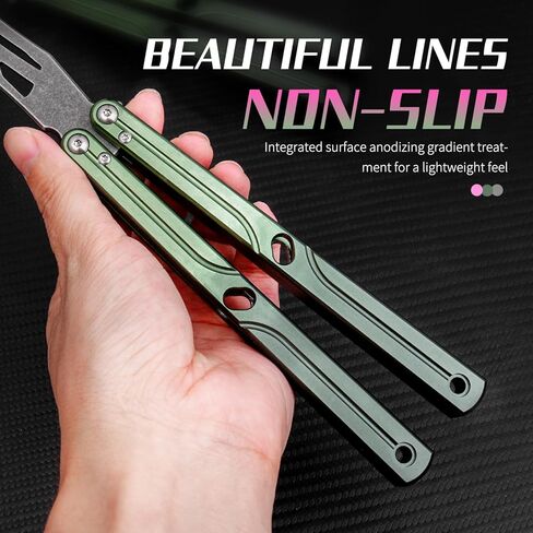 WARHERO Aluminium Alloy Integral Channel Handle, Handle Practice Tools,Integrated Forging,Balance and Inertia (Green) in Kuwait