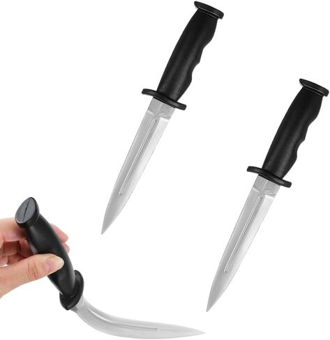 2 PCS Rubber Martial Art Training Knife Fake Practice Knife for Martial Art Training in Kuwait