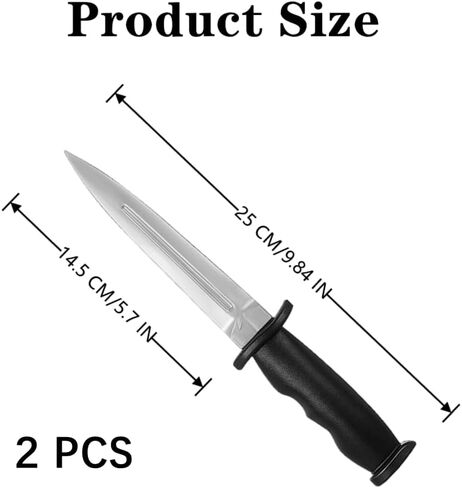 2 PCS Rubber Martial Art Training Knife Fake Practice Knife for Martial Art Training in Kuwait