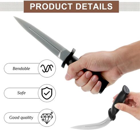 2 PCS Rubber Martial Art Training Knife Fake Practice Knife for Martial Art Training in Kuwait