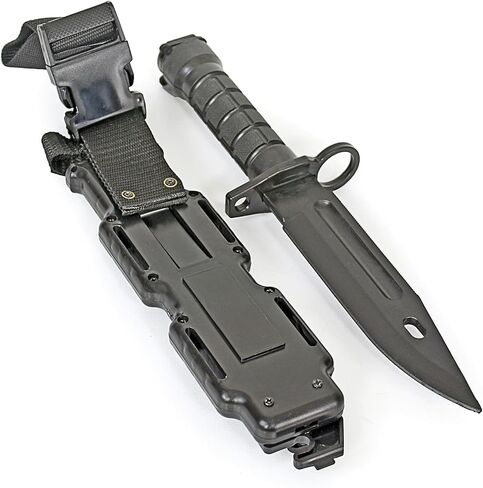 سكين مطاطي للتدريب Airsoft مع غمد دمية بلاستيكية خنجر مرن ناعم شفرة ثابتة لدعم الهالوين الفنون القتالية التظاهر باللعب التنكري 11.75 بوصة in Kuwait