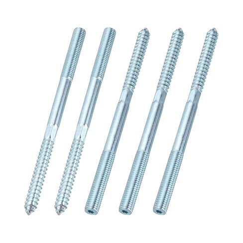 MECCANIXITY M6 Hanger Bolts, 3.54"(90mm) Length Double Headed Hanger Bolts 0.24"(6mm) Wood Dowel Screw Self-Tapping Threaded Rods Screw for Assembling Wood Furniture Joint, Pack of 10 in Saudi Arabia