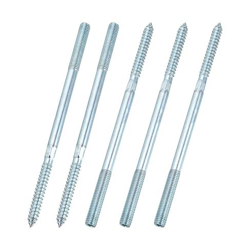 MECCANIXITY M6 Hanger Bolts, 3.54"(90mm) Length Double Headed Hanger Bolts 0.24"(6mm) Wood Dowel Screw Self-Tapping Threaded Rods Screw for Assembling Wood Furniture Joint, Pack of 10 in Saudi Arabia